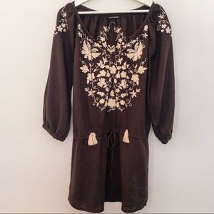 Lucky Brand brown beige dress sz small